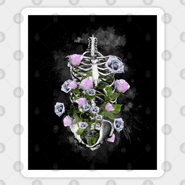 Rib Cage Floral 15 Magnet by Collagedream